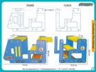 Bullet Train Desk (1 Engine + 1 Coach) - Primary School Furniture in Sirohi